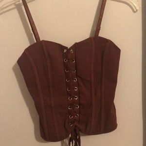 Brown tank corset